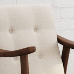 Upholstered Armchair Pair with Solid Wood Foundation – Set of 2 - Image 4