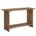 Acacia Wood 52-Inch Console Table for Entryway and Living Room with Two Shelf Storage - Image 2