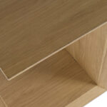 Beveled Walnut Finish Wooden C-Shaped Accent End Table for Modern Homes - Image 4