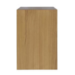 Beveled Walnut Finish Wooden C-Shaped Accent End Table for Modern Homes - Image 2
