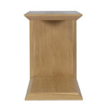 Beveled Walnut Finish Wooden C-Shaped Accent End Table for Modern Homes - Image 3