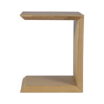 Beveled Walnut Finish Wooden C-Shaped Accent End Table for Modern Homes - Image 7