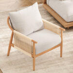 Classic Solid Wood Upholstered Armchair for Living Room - Image 9