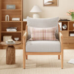 Classic Solid Wood Upholstered Armchair for Living Room - Image 6