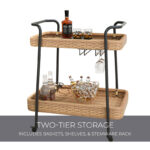 MetroSteel Metal Bar Cart - Image 2