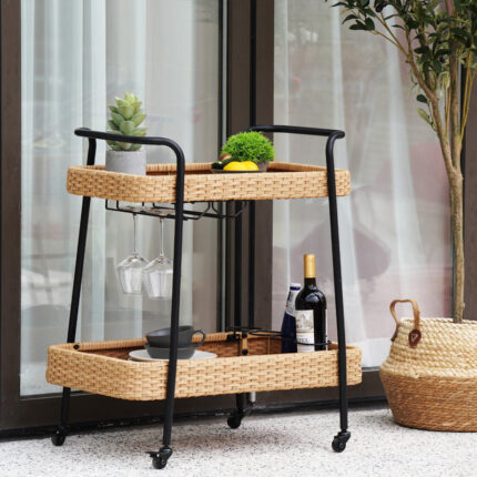 MetroSteel Metal Bar Cart