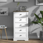 Solid Wood Chest with Five Drawer Storage for Bedroom, Living Space and Home Organisation - Image 5