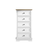 Solid Wood Chest with Five Drawer Storage for Bedroom, Living Space and Home Organisation - Image 4