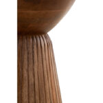 Marble Top Side Table with Contemporary Solid Wood Base - Image 5