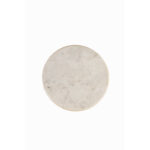 Marble Top Side Table with Contemporary Solid Wood Base - Image 2