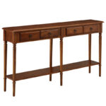 Handcrafted Coastal Style Solid Wood Double Hall Console Table - Image 5