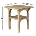 Solid Wood End Table with Smooth Natural Grain Finish - Image 4