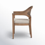 Cane Accent Armchair with Solid Wood Structure for Living Room and Lounge Seating - Image 4