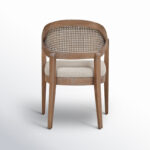 Cane Accent Armchair with Solid Wood Structure for Living Room and Lounge Seating - Image 8