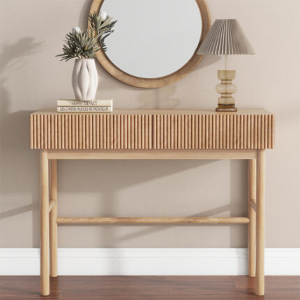 Handcrafted Sheesham Wood Console Table for Living Room & Entryway