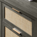 Solid Sheesham Wood Walnut Finish Dresser with 6 Drawers – Bedroom Storage Chest - Image 7