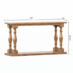 Handcrafted Sheesham Wood Console Table with Drawer Storage for Living Room - Image 5