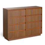Solid Wood Rattan Chest with 8 Drawers for Bedroom Storage - Image 6