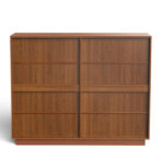 Solid Wood Rattan Chest with 8 Drawers for Bedroom Storage - Image 7
