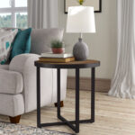 Solid Wood Top Side End Table with Sleek Modern Structure - Image 5