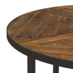 Solid Wood Top Side End Table with Sleek Modern Structure - Image 4