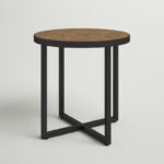 Solid Wood Top Side End Table with Sleek Modern Structure - Image 3