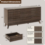 Solid Sheesham Wood Dresser with 9 Drawers – Premium Bedroom Chest of Storage - Image 5