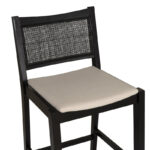 Cane Back Upholstered Counter Bar Stools with Solid Wood Base (Set of 2) - Image 7