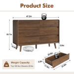 Solid Sheesham Wood 6-Drawer Chest for Bedroom Storage - Image 5