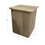 Slim Accent Side Table with Natural Wood Slatted Design for Modern Homes - Image 10