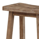 Solid Wood Bar Stool with Minimal Classic Design for Home Counters - Image 3