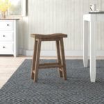 Solid Wood Bar Stool with Minimal Classic Design for Home Counters - Image 2