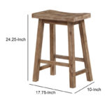 Solid Wood Bar Stool with Minimal Classic Design for Home Counters - Image 6