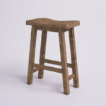 Solid Wood Bar Stool with Minimal Classic Design for Home Counters - Image 4