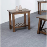 Modern Solid Wood Side End Table with Clean Natural Finish - Image 2