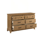 Honey Brown Solid Wood Six-Drawer Storage Chest for Bedroom, Living Room - Image 6