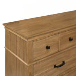 Honey Brown Solid Wood Six-Drawer Storage Chest for Bedroom, Living Room - Image 3
