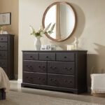 Modern Solid Wood 7-Drawer Dresser – 46” Tall Bedroom Chest with Diamond-Textured Front - Image 2