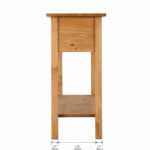 Solid Wood Console Table with Three Drawers and Bottom Shelf for Entryway and Living Room - Image 8