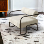 Upholstered Accent Armchair with Wooden Base for Living & Lounge Corners - Image 2