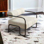 Upholstered Accent Armchair with Wooden Base for Living & Lounge Corners - Image 5