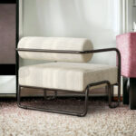 Upholstered Accent Armchair with Wooden Base for Living & Lounge Corners - Image 4