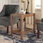 Modern Solid Wood Side End Table with Clean Natural Finish - Image 8