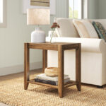 Modern Solid Wood Side End Table with Clean Natural Finish - Image 9