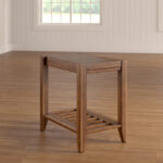 Modern Solid Wood Side End Table with Clean Natural Finish - Image 5