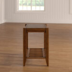 Modern Solid Wood Side End Table with Clean Natural Finish - Image 4