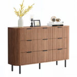 Modern Solid Wood Double Dresser with 9 Deep Drawers – Spacious Bedroom Storage Chest - Image 6