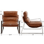 Dark Gray Linen Upholstered Armchair with Wooden Base for Living & Study Corners - Image 6