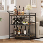 Midnight Black Steel Bar Trolley - Image 2