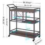 Midnight Black Steel Bar Trolley - Image 5